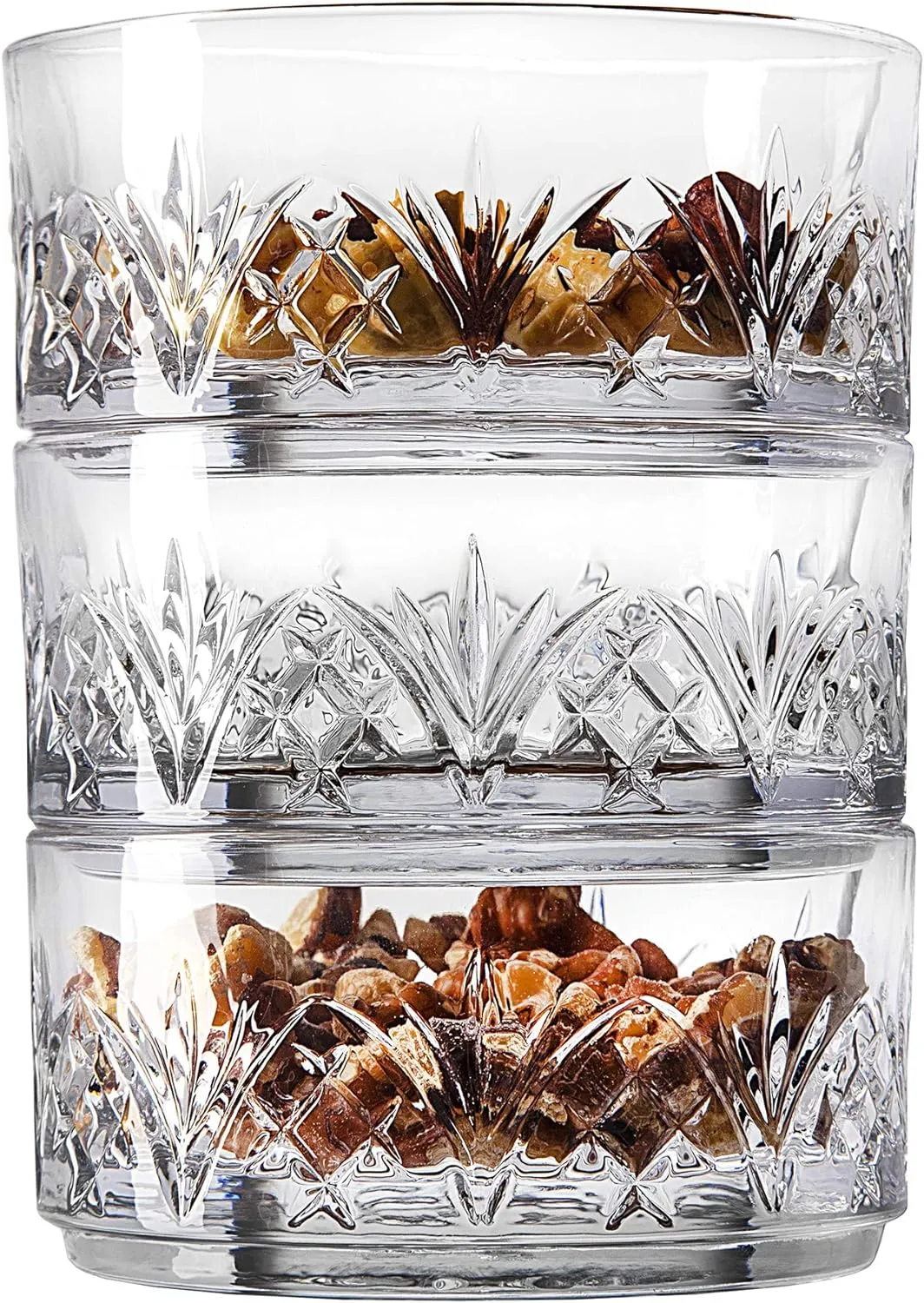Godinger Snack Bowls, Stackable Nut Bowl Set of 3 - Dublin Collection