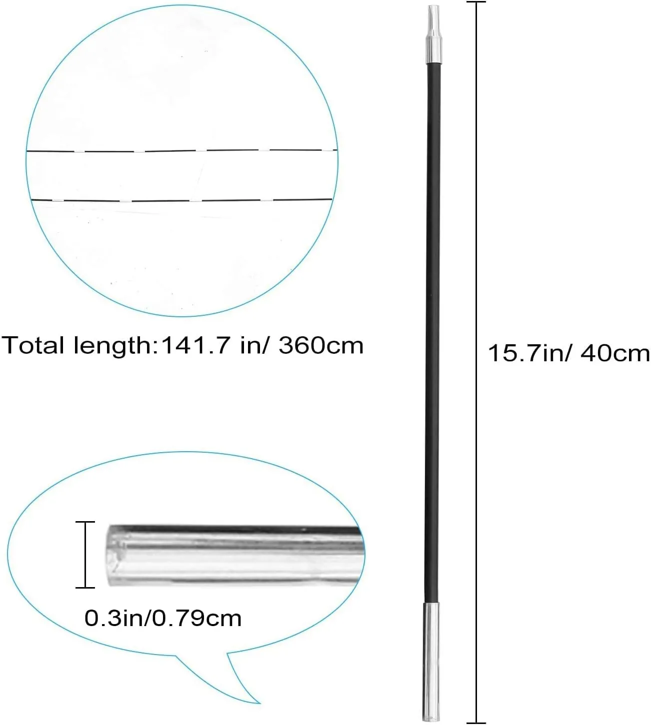 Gorich Beach Tent Poles for 3-8 Person Beach Tent for Replacement