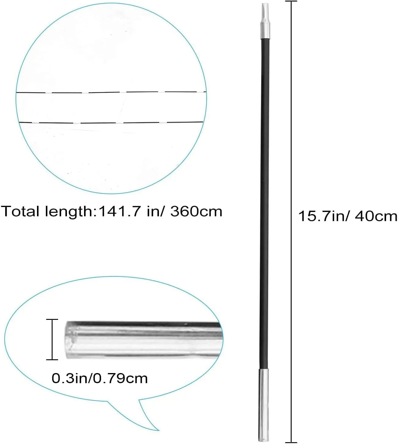 Gorich Beach Tent Poles for 3-8 Person Beach Tent for Replacement