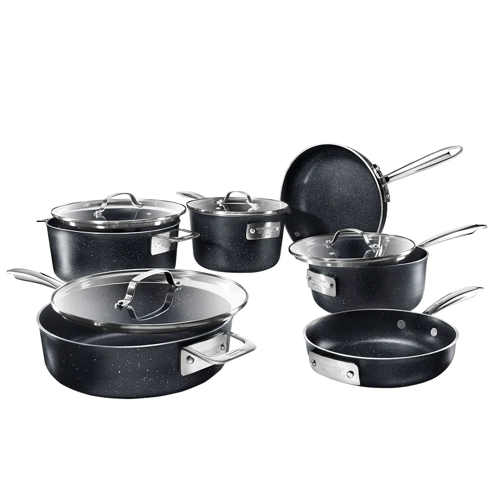 Granitestone 10-Piece Stackmaster Stackable Cookware Set