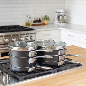 Granitestone 10-Piece Stackmaster Stackable Cookware Set