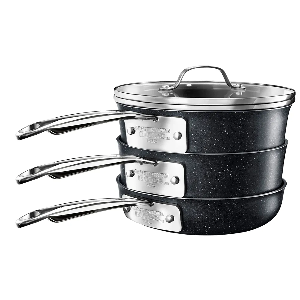 Granitestone 10-Piece Stackmaster Stackable Cookware Set