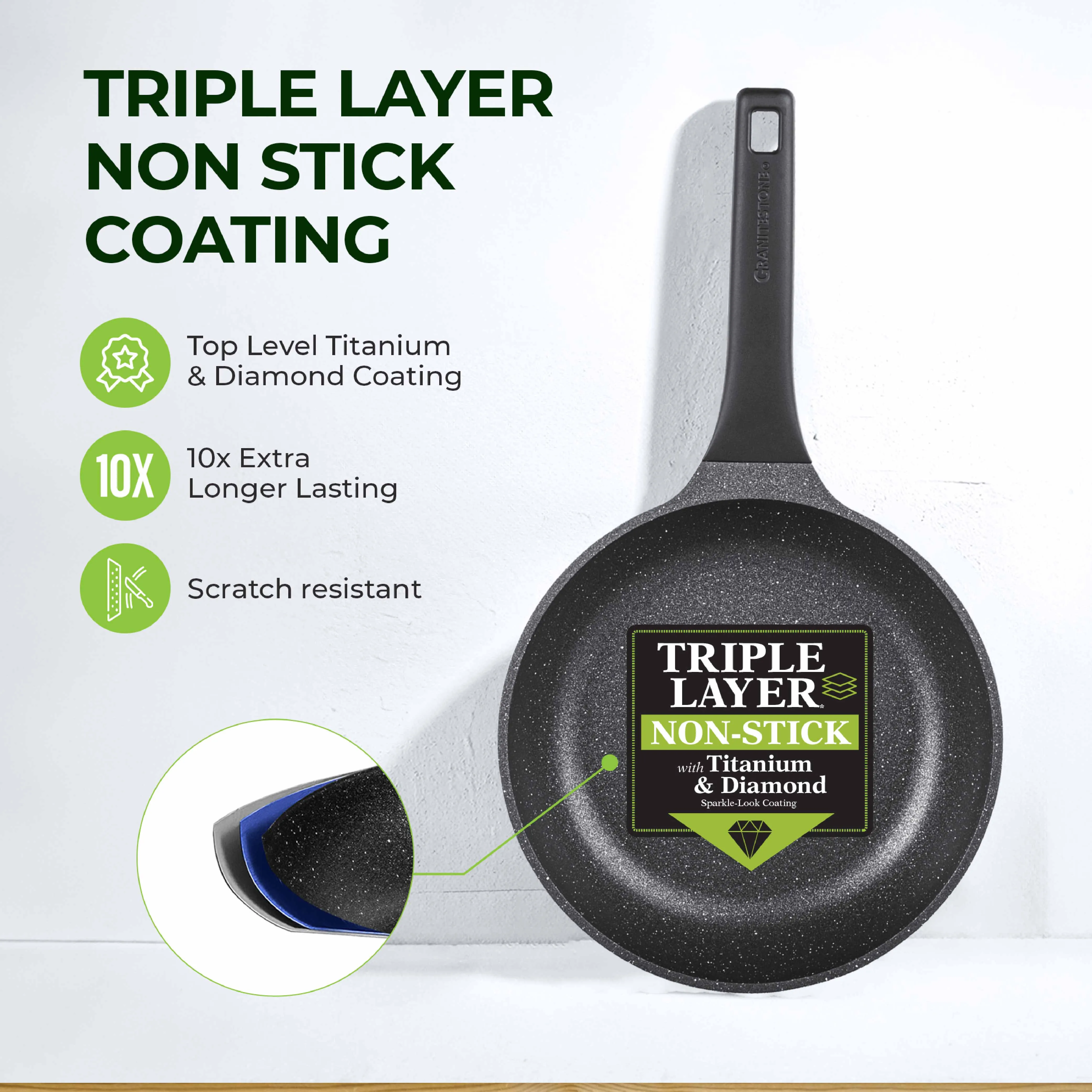 Granitestone 8-Piece Nesting Cookware Set