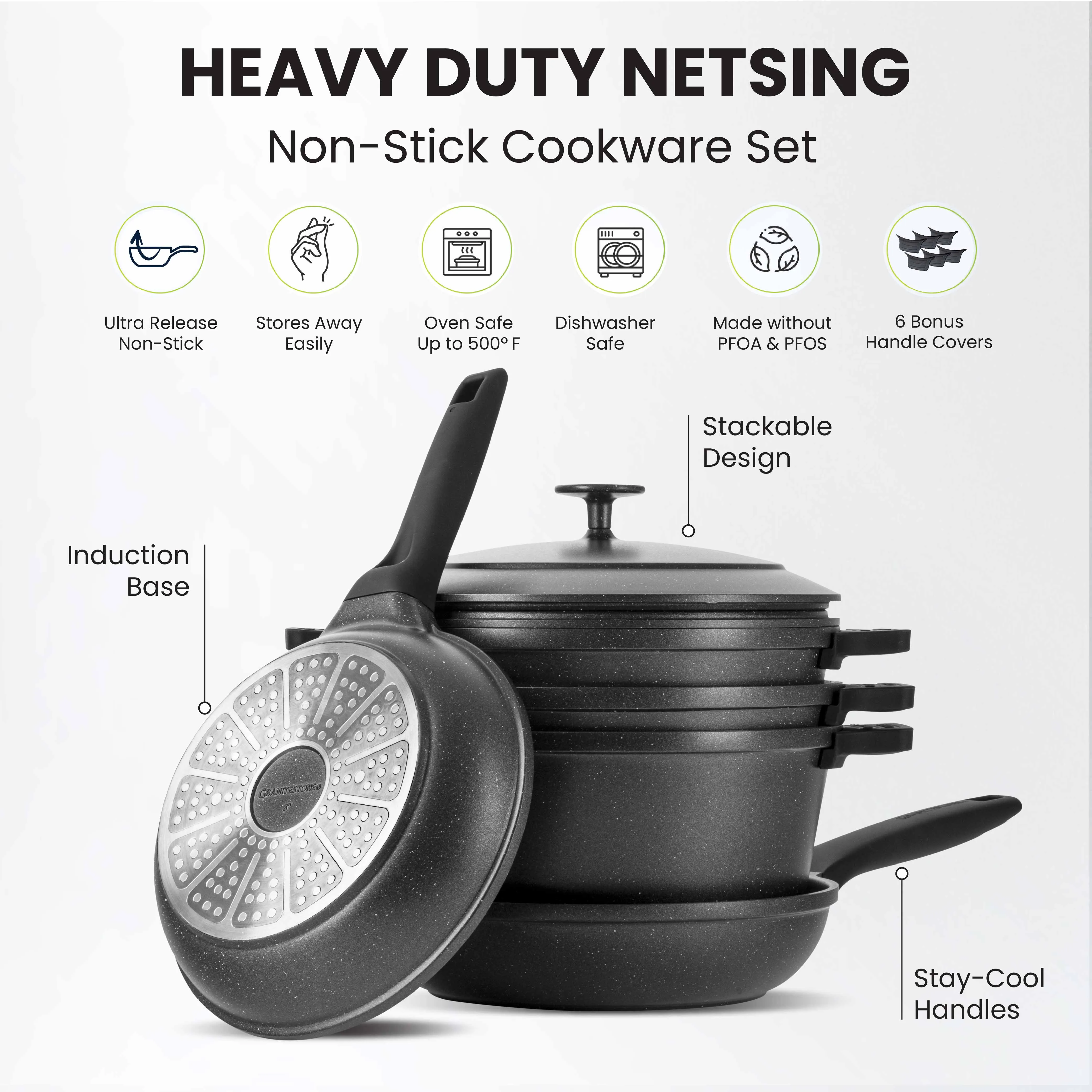 Granitestone 8-Piece Nesting Cookware Set