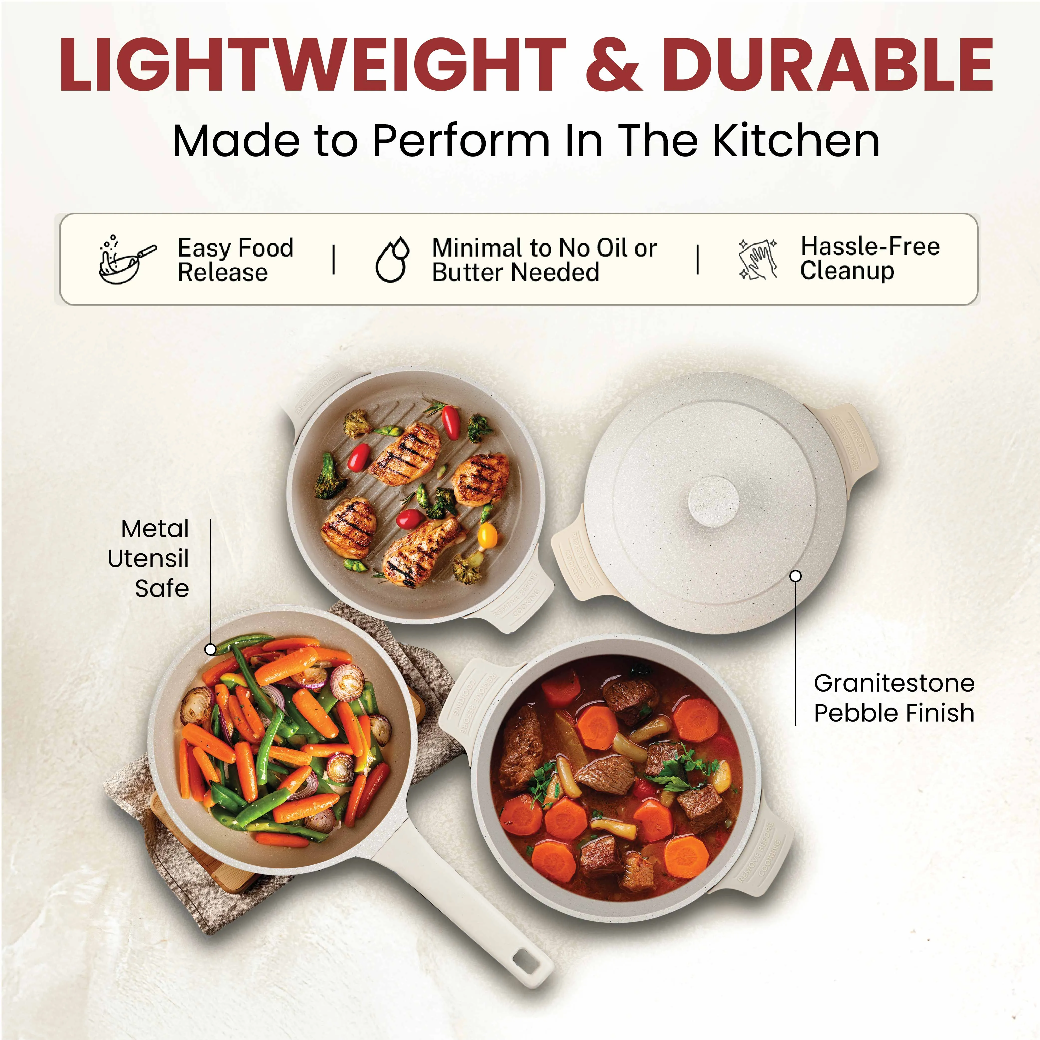 Granitestone 8-Piece Nesting Cookware Set