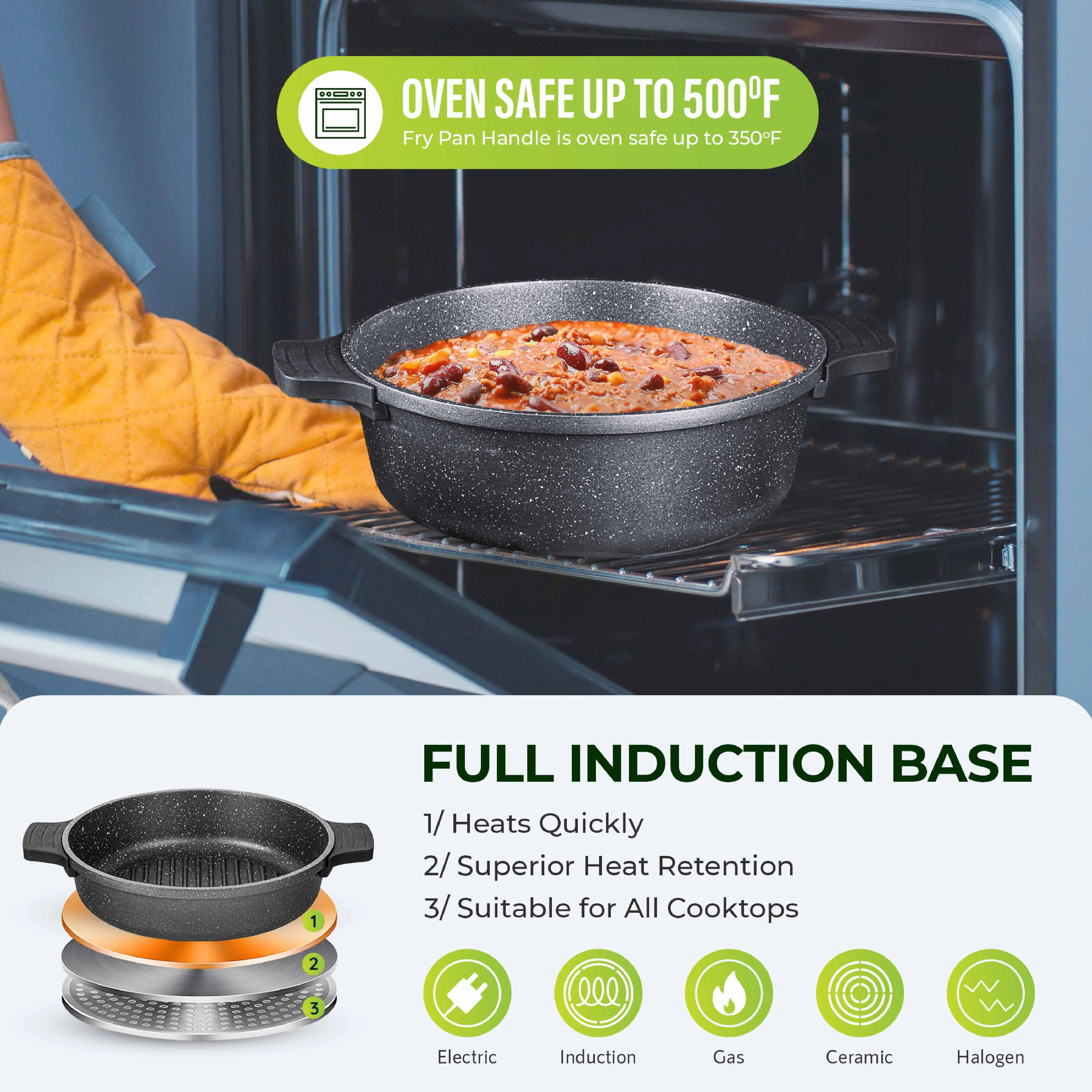 Granitestone 8-Piece Nesting Cookware Set