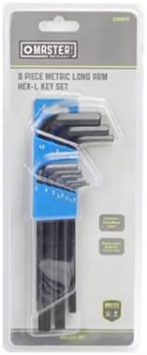 GS050810 9-Pc. Metric Hex-L Key Set, Long-Arm - Quantity 6