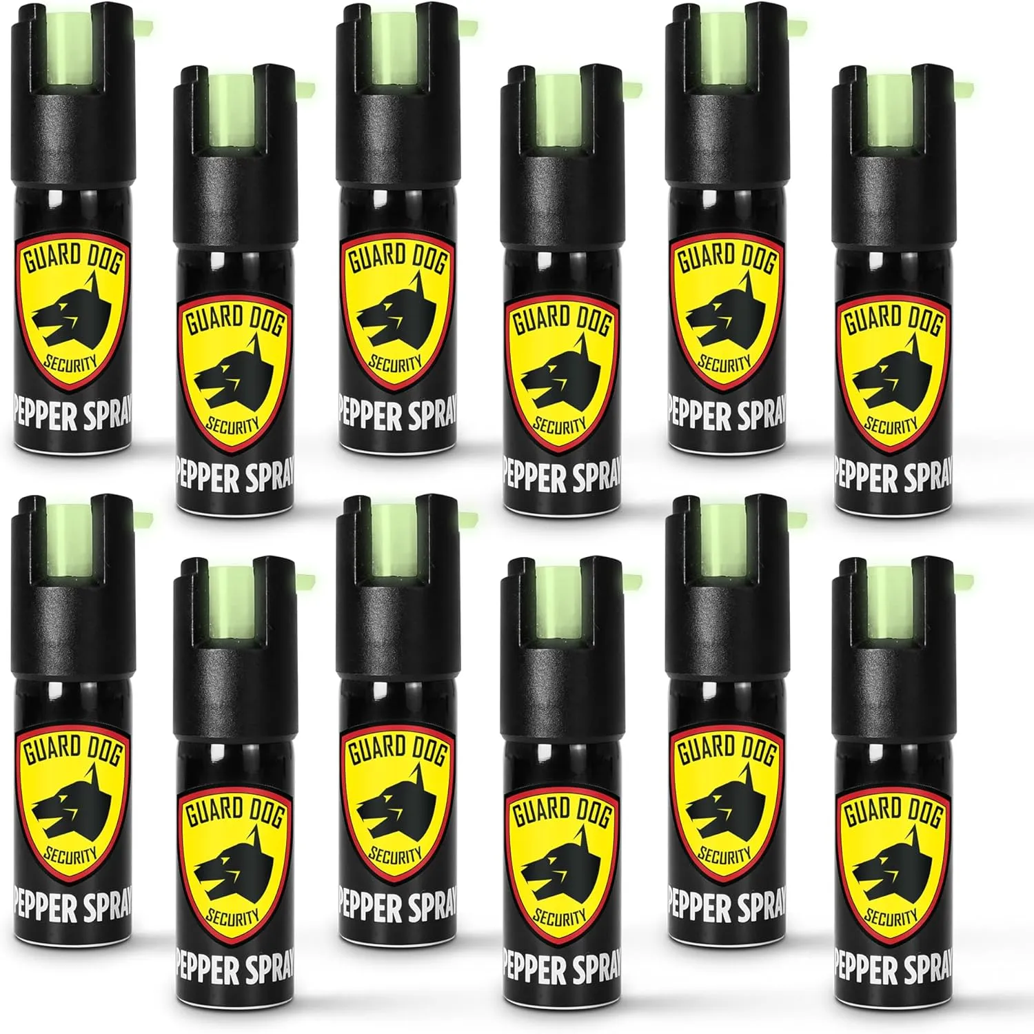 Guard Dog Security Pepper Spray Glow in The Dark - Quick Release, UV Dye, Twist Top - Compact Size, Police Grade Formula - Best Self Defense Tool for Women - Up to 16 Feet
