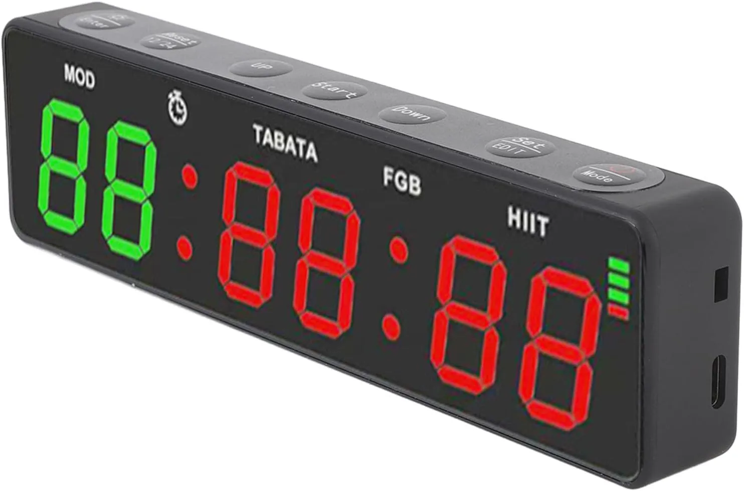 Gym Timer, Small Portable Gym Timer Clock Workout Interval Timer with Stopwatch, Fitness Digital Timer for Home Garage Boxing
