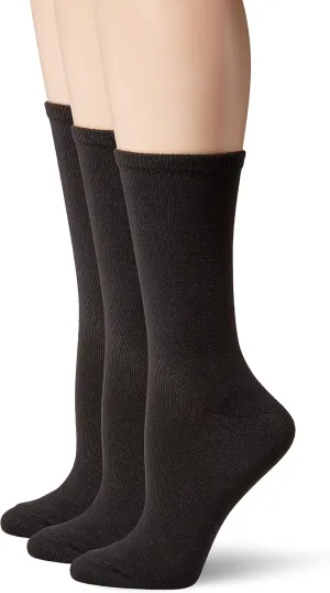Hanes Women's 3-Pack Lightweight ComfortSoft Mid-Calf Crew Socks