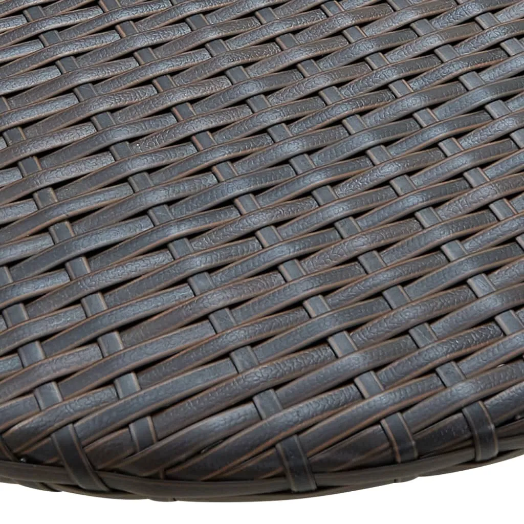 Hanging Balcony Table Folding Outdoor Patio Railing Table PE Rattan