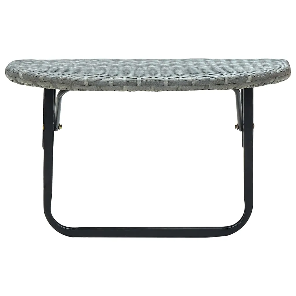Hanging Balcony Table Folding Outdoor Patio Railing Table PE Rattan