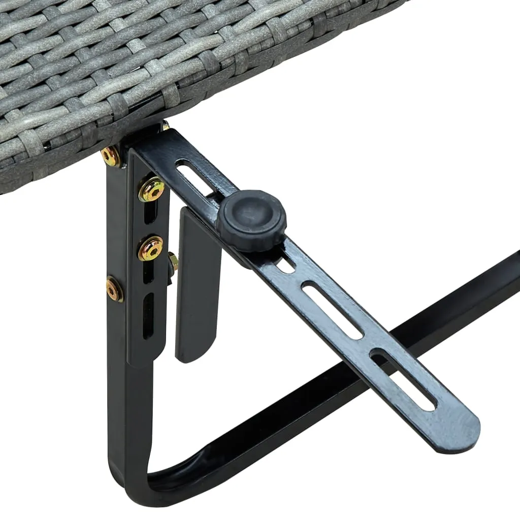Hanging Balcony Table Folding Outdoor Patio Railing Table PE Rattan
