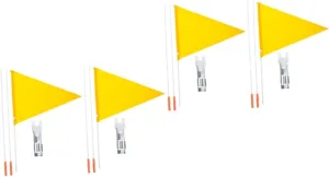 Happyyami 2sets Bike Flag Pole Fiberglass Bicycle Safety Flags for Boys and Girls Outdoor Use 2pcs*2