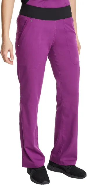 Healing Hands Womens Scrubs Pants 5 Pocket Purple Label 9133 Cargo Tori Women Yoga Pant Lightweight Soft Fabric Passion Plum 3XL