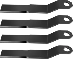 Heavy Duty AR400 Steel Replacement Bush Hog Rotary Cutter Blades，for Mower King Skidsteer Brush Hog Replacement Blades Rotary Grass Cutter(4 Blade Set)