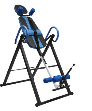 Heavy-Duty Foldable Gravity Inversion Table Teeter Stretcher Machine, for Massage Hang Back Therapy Pain Relief & Spinal Decompression, Adjustable Height, 330 lbs Capacity, for Home Fitness
