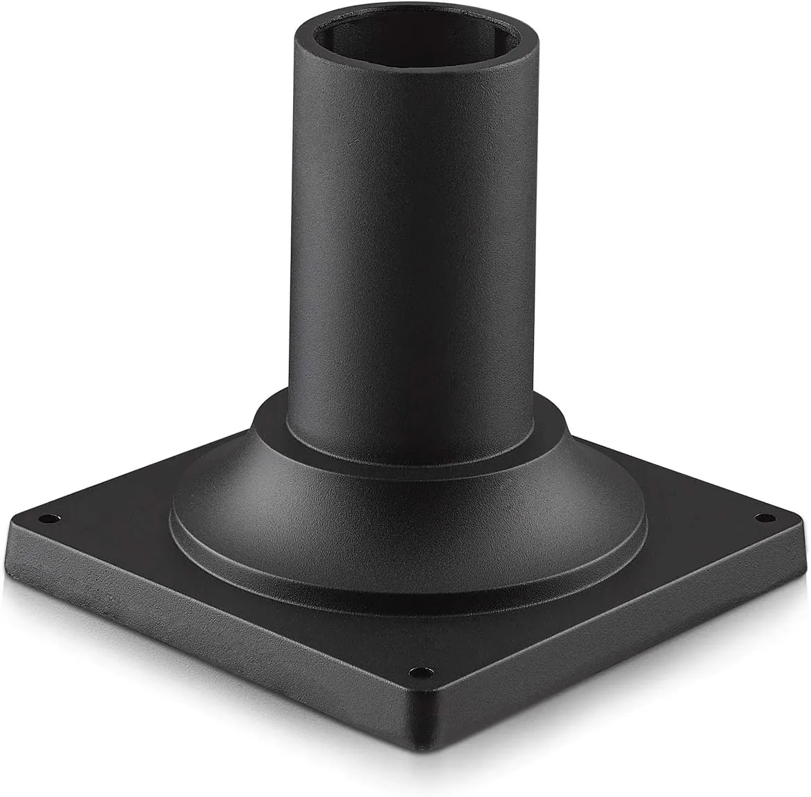 Heavy Duty Post Light Adapter, HWH Cast Aluminum Pier Mount Base 3'', Sand Black, 5HW38PA BK