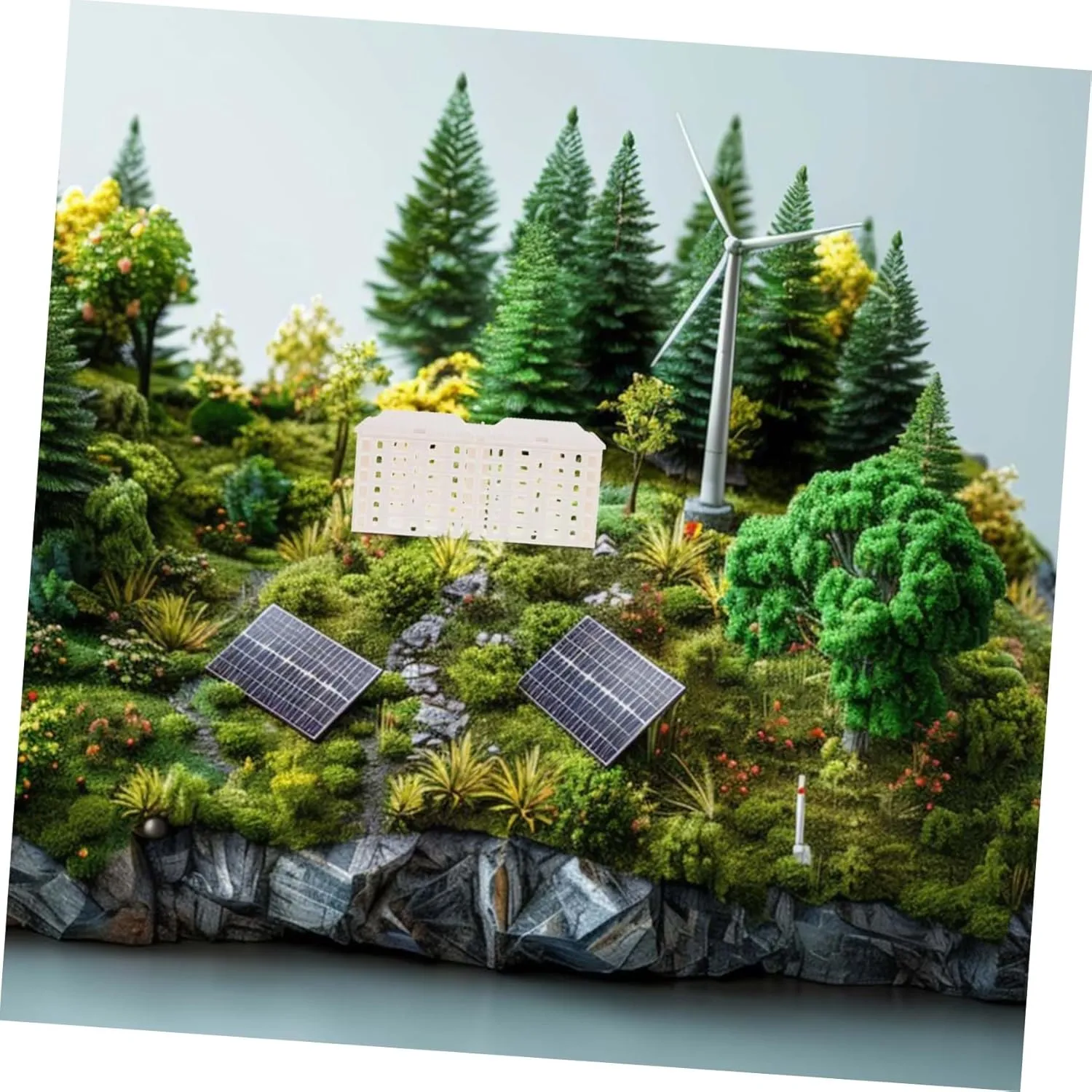 Hemoton 5pcs Mini Building Model Lightweight Residential Structure for Landscaping Table Miniature Decor Realistic Design for -Landscapes
