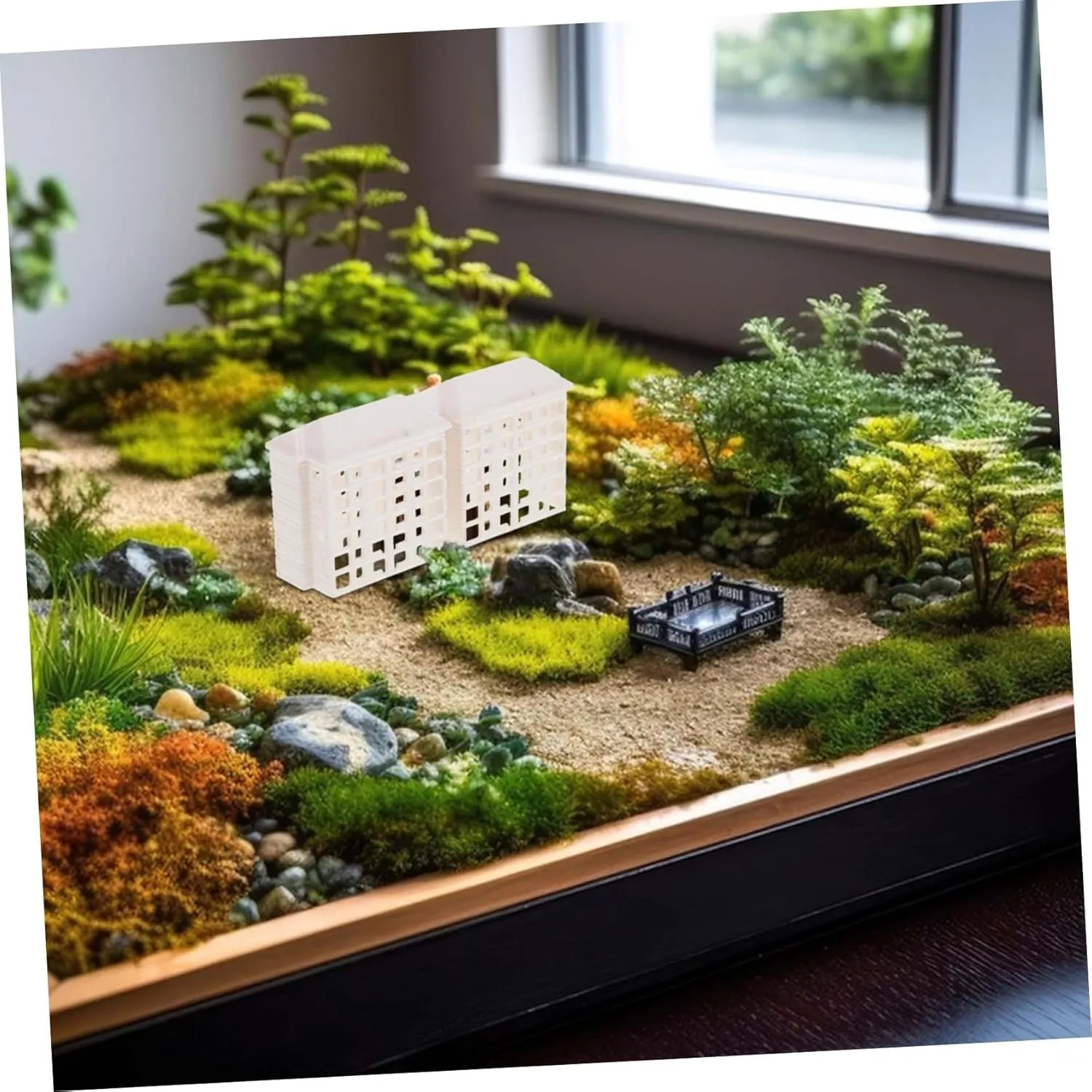 Hemoton 5pcs Mini Building Model Lightweight Residential Structure for Landscaping Table Miniature Decor Realistic Design for -Landscapes