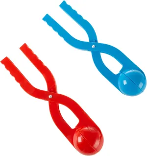 Hey! Play! Snowball Maker Tool with Handle for Snow Ball Fights, Fun Winter Outdoor Activities and More, For Kids and Adults (Set of 2)