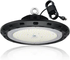 High Bay Led Shop Lights 100W 15000LM (Equiv. 400W MH/HPS) UFO Led High Bay Light for Shop Warehouse Workshop Factory 1Pack AC100-277V