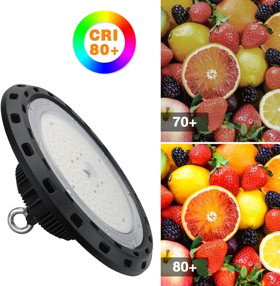 High Bay Led Shop Lights 100W 15000LM (Equiv. 400W MH/HPS) UFO Led High Bay Light for Shop Warehouse Workshop Factory 1Pack AC100-277V