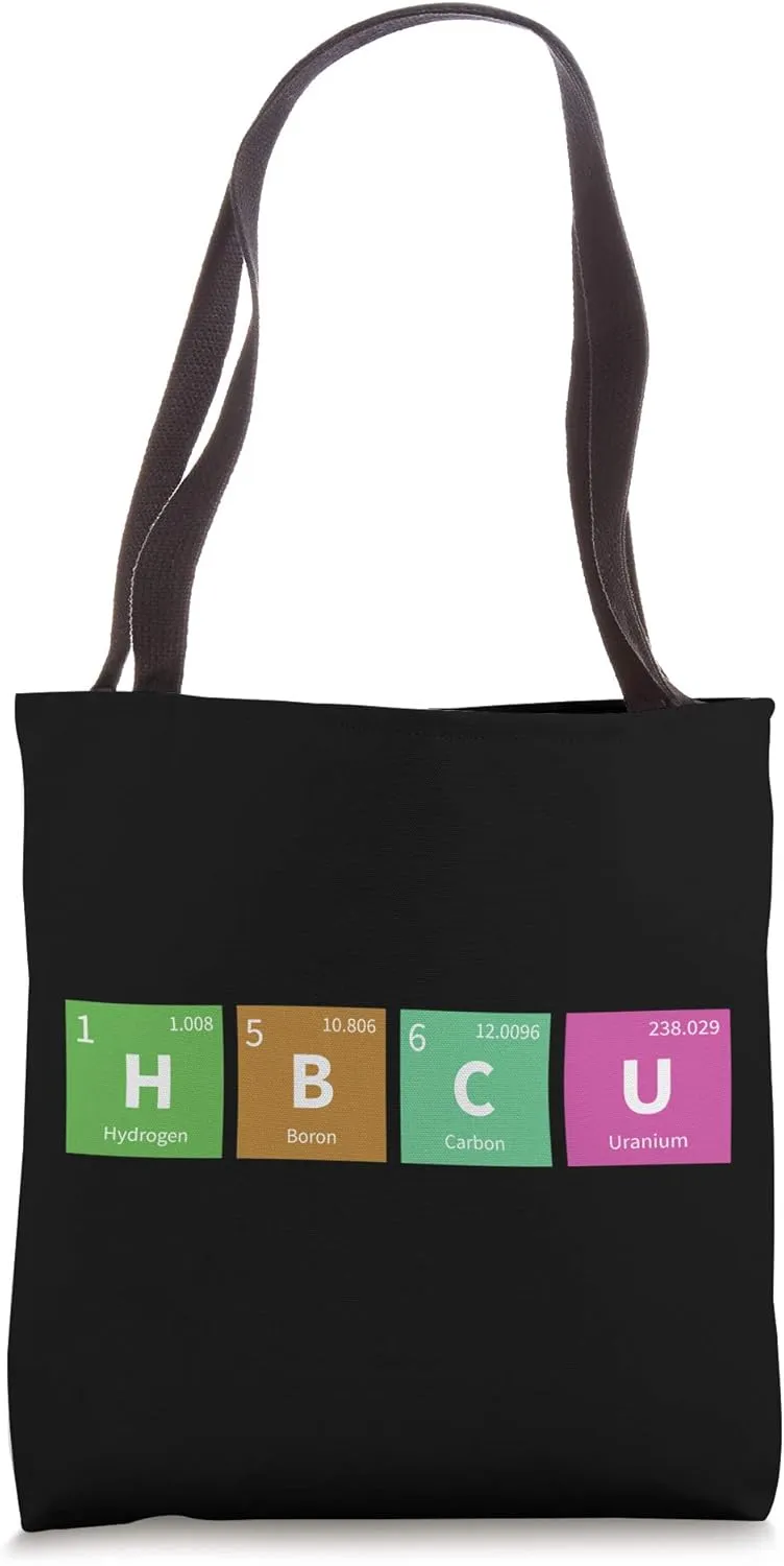 Historically Black College HBCU Periodic Table of Element Tote Bag