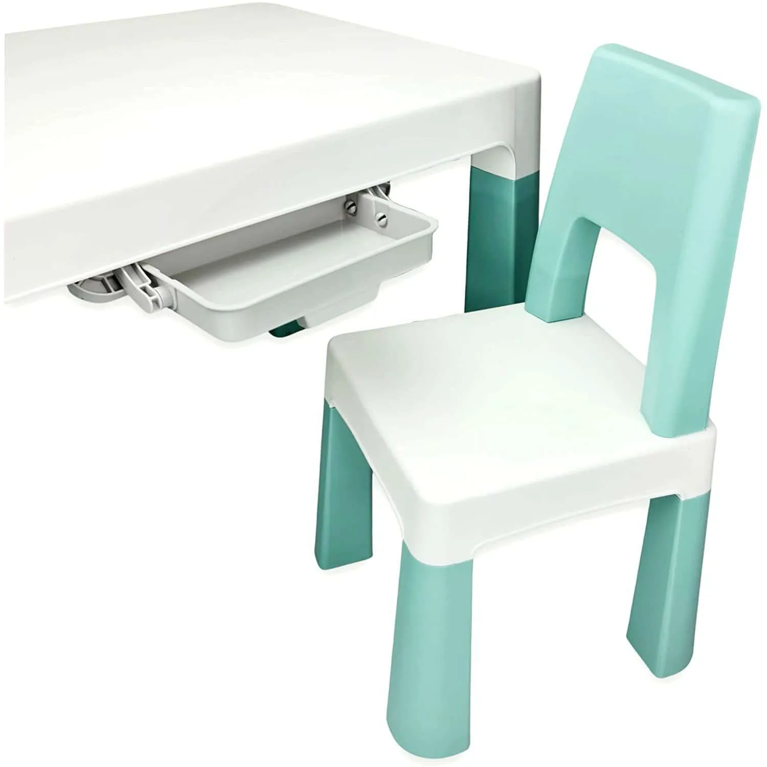 Home Canvas Early Learning Study Table and Chair Set for Childrens | Lightweight Table and Chair Sets with Storage Drawers