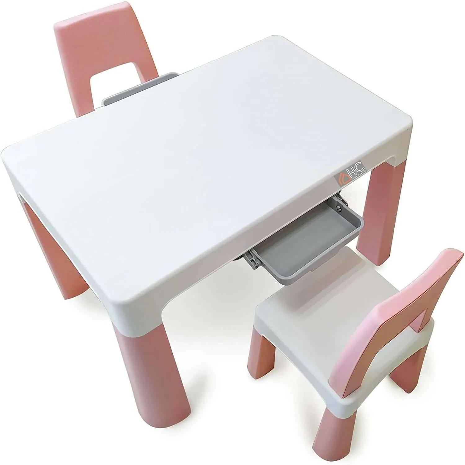 Home Canvas Early Learning Study Table and Chair Set for Childrens | Lightweight Table and Chair Sets with Storage Drawers