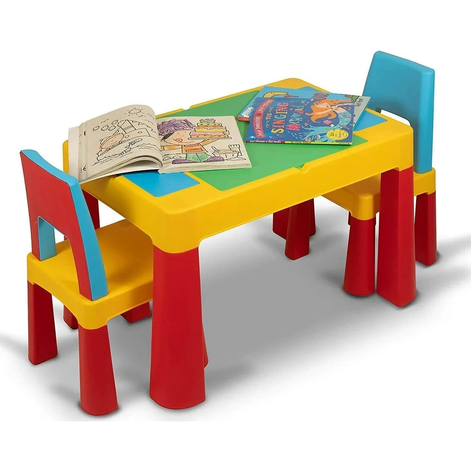 Home Canvas MultiColor Study Table and Chair Set for Childrens | Lightweight Table and Chair Sets with Storage Drawers Pink