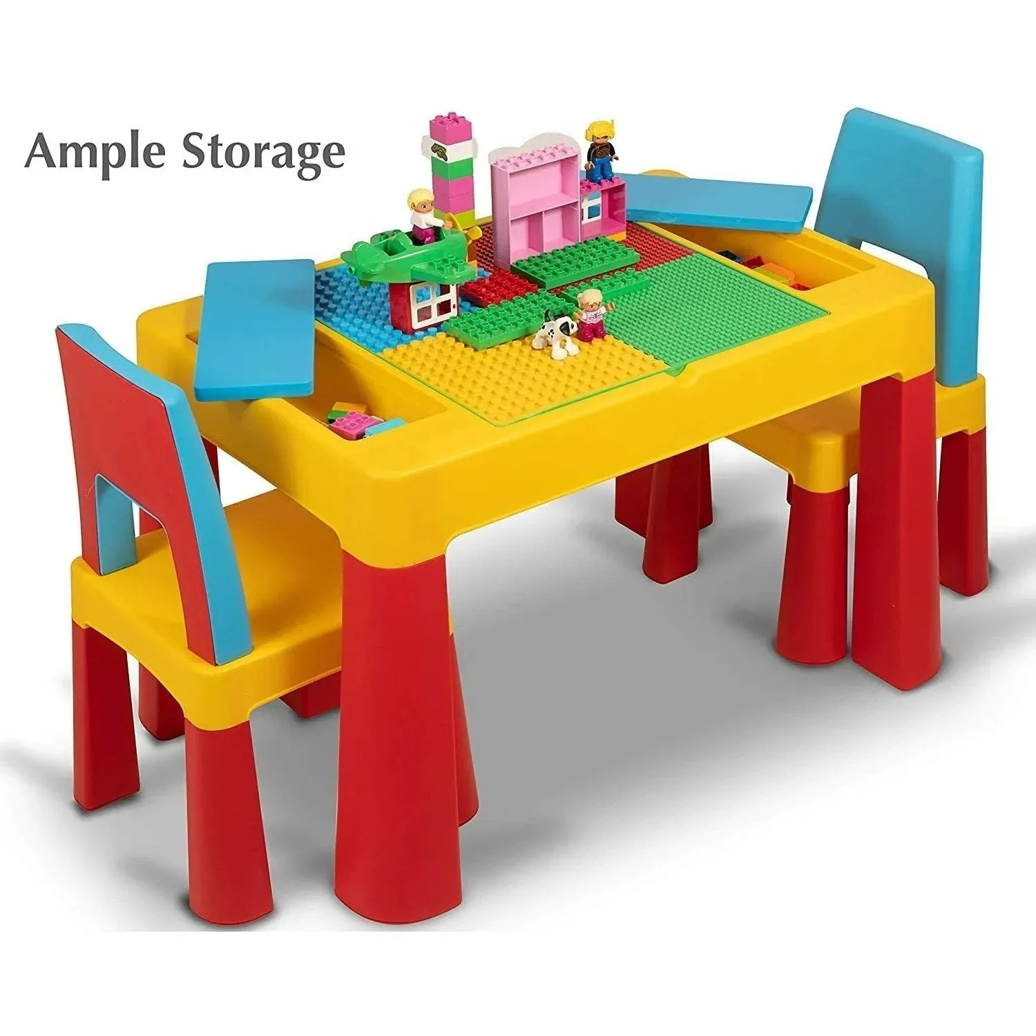 Home Canvas MultiColor Study Table and Chair Set for Childrens | Lightweight Table and Chair Sets with Storage Drawers Pink