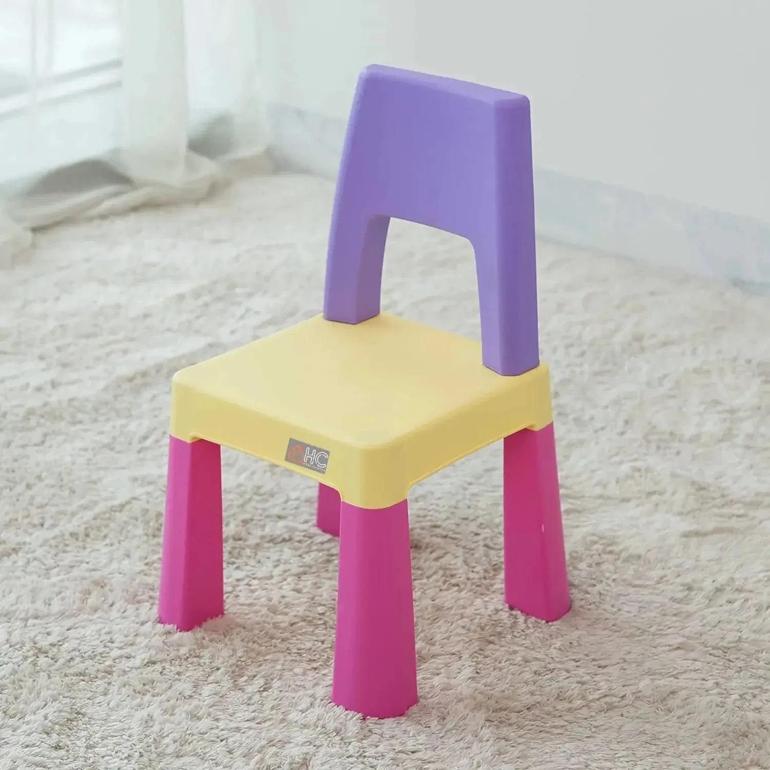 Home Canvas MultiColor Study Table and Chair Set for Childrens | Lightweight Table and Chair Sets with Storage Drawers Pink
