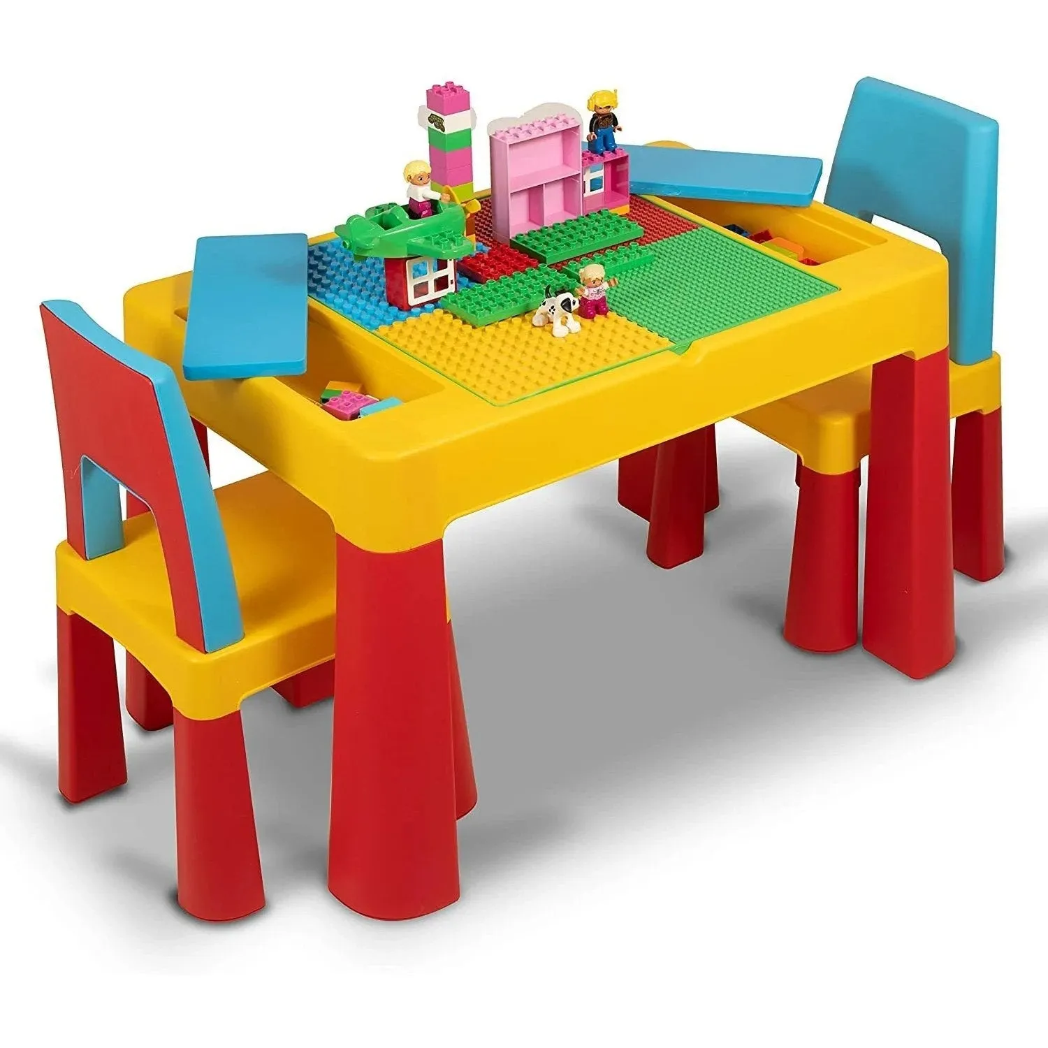 Home Canvas MultiColor Study Table and Chair Set for Childrens | Lightweight Table and Chair Sets with Storage Drawers Pink