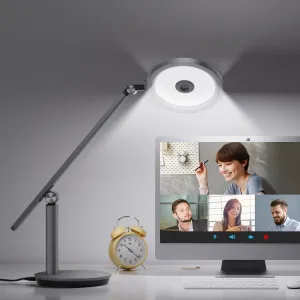 HONEYWELL Desk Lamp for Home Office, H6 Sunturalux™ Eye-Caring Led Desk Light, 800LM Dimmable Desk Lamp with Timer, Touch Control Tall Desk Reading Light, Table Lamp for Circle Webcam, Study, Bedroom