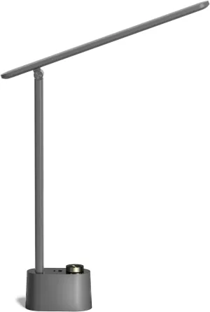 Honeywell HWT-H01 LED Desk Lamp Stepless Dimmable Table Lamp with USB A C Dual Charging Port Eye-Caring Foldable Desk Light with 3 Color Modes for Home Office Bedroom Reading Study Sunturalux (Gray)