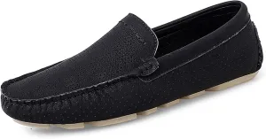 HOOENG Driving Moccasins Smoking Loafer for Men Breathable Lightweight Moccasins Shoes Lightweight Flexible Flat Heel Casual Slip On