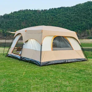 House Tent Large Tents for Camping Hiking Party,Multi-Family Tent with Mesh Windows,Sturdy Steel Poles,Waterproof Double Layer,Outdoor Tent Sun Shelter Hopeful