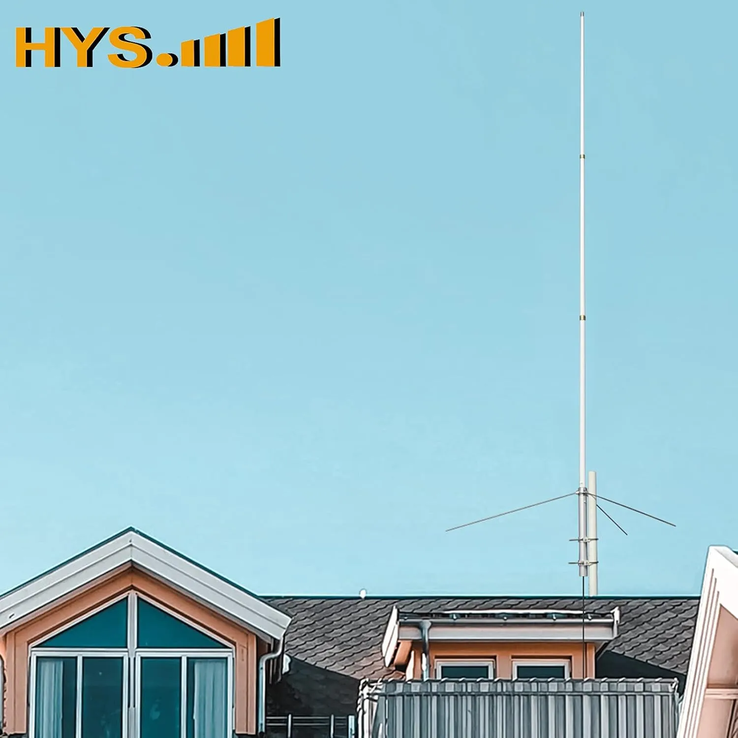 HYS Pre-Tuned 462MHz-467MHz UHF Amateur Base Antenna, GMRS Base Station Antenna, Outdoor 7.5ft (86.6inchs) Long-Range 8.5dBi, Pole Mast Mount (SO239-UHF Female)