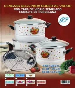 Imusa Aluminum Steamer Set (8, 12, 20, 24, 32 qrt) 5 Pot Set From Mexmax INC.