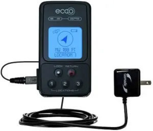 Intelligent Compact AC Home Wall Charger Suitable for The Audiovox ECCO Personal Navigation Device - High Output Power with a Convenient, Foldable Plug Design - Uses TipExchange Technology