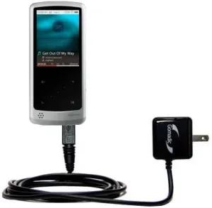 Intelligent Compact AC Home Wall Charger Suitable for The Cowon iAudio 9 - High Output Power with a Convenient, Foldable Plug Design - Uses TipExchange Technology