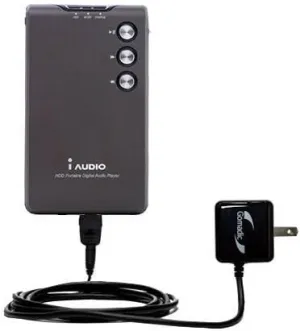 Intelligent Compact AC Home Wall Charger Suitable for The Cowon iAudio M3L - High Output Power with a Convenient, Foldable Plug Design - Uses TipExchange Technology
