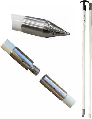 Island Anchor - 1" x 12' - 2 Piece - Shallow Water Anchor Pole : Built for Larger Boats : Securely Anchor on the Beach, Sandbar or in Shallow Water