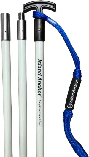 Island Anchor - 1" x 12' - 3 Piece - Shallow Water Anchor Pole : Built for Larger Boats : Securely Anchor on the Beach, Sandbar or in Shallow Water