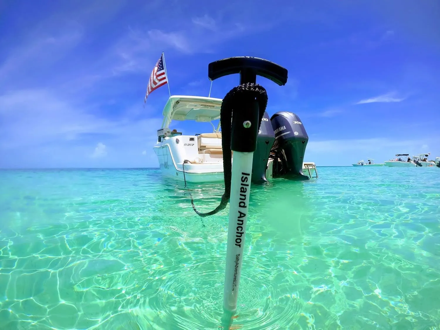 Island Anchor - 1" x 12' - 3 Piece - Shallow Water Anchor Pole : Built for Larger Boats : Securely Anchor on the Beach, Sandbar or in Shallow Water
