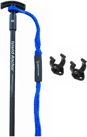 Island Anchor - 1" x 8' - Shallow Water Anchor Pole : Built for Larger Boats : Securely Anchor on the Beach, Sandbar or in Shallow Water
