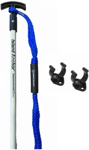 Island Anchor - 1" x 8' - Shallow Water Anchor Pole : Built for Larger Boats : Securely Anchor on the Beach, Sandbar or in Shallow Water