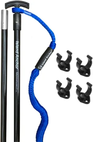 Island Anchor - 3/4" x 12' - 2 Piece - Shallow Water Anchor Pole : Securely Anchor on the Beach, Sandbar or in Shallow Water