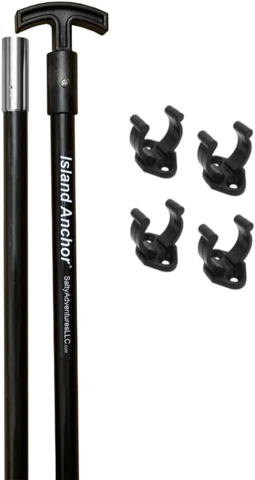 Island Anchor - 3/4" x 8' - 2 Piece - Shallow Water Anchor Pole : Securely Anchor on the Beach, Sandbar or in Shallow Water